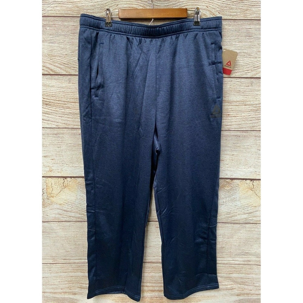 Reebok Joggers Mens 2XL X 28.5" Fleece Lined Polyester Knit Jogger Pants New